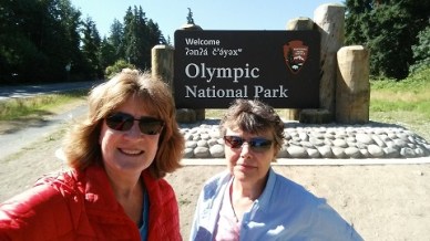 Patty and Kristin in Olympic National Park
