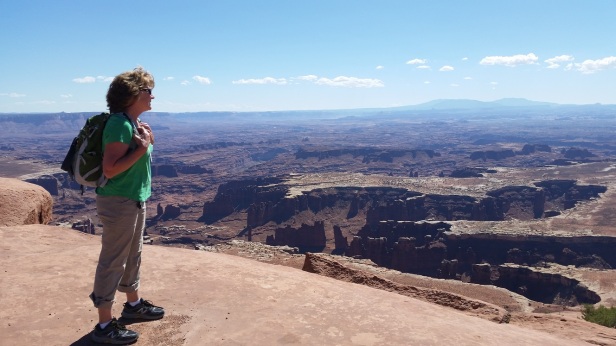 Patty overlooking Canyonlands National Park
